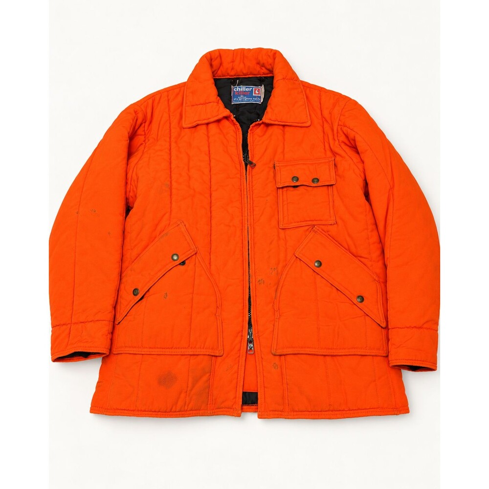 Chiller Killer SafTbak Blaze Orange Insulated Hunting Jacket Made USA